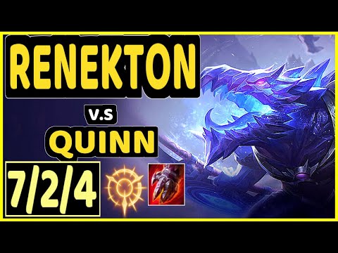 705 (RENEKTON) vs QUINN - 7/2/4 KDA TOP GAMEPLAY - KR Ranked GRANDMASTER