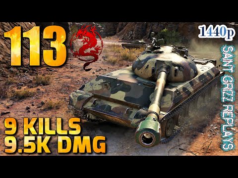 WoT 113 Gameplay ♦ 9.5k Dmg 9 Kills ♦ Heavy Tank Review