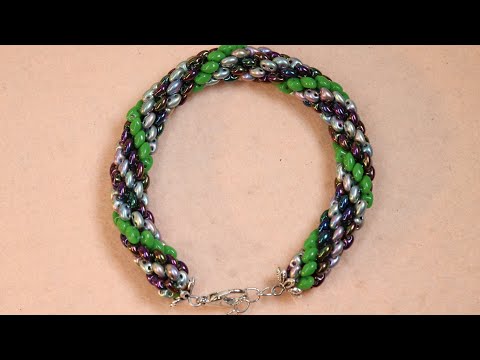 SuperDuo spiral bracelet ,beautiful and easy for beginers