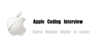YouTube video 'Apple Coding Interview Question | Leetcode 374 | Guess Number Higher or Lower'