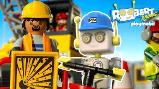 רוברט יודע | מה קורה באתר בנייה גדול? |  סרטי ילדים של פליימוביל