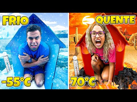 O ÚLTIMO A SAIR DA SUA CASA DE PAPELÃO VENCE! - QUENTE VS FRIO!