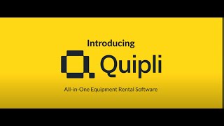 Quipli Equipment Rental Software - Product Walkthrough