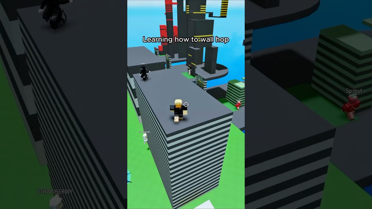 Learning how to wall hop in Roblox 😅 #roblox #wallhop