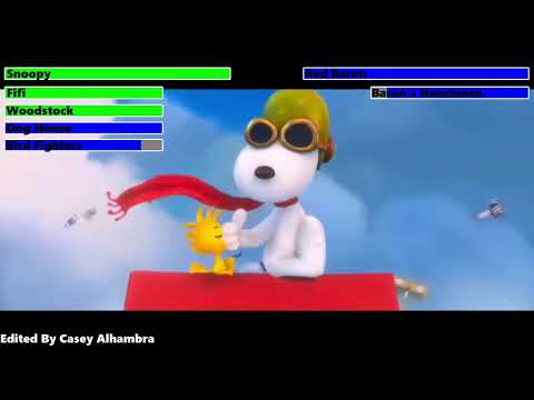 The Peanuts Movie (2015) Final Battle with healthbars 1/2