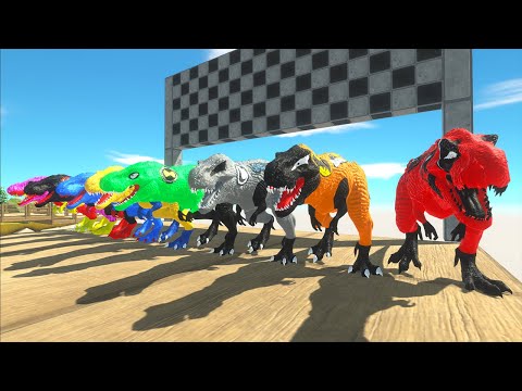 Justice League Tyrannosaurus Rex Speed Race Championship - Animal Revolt Battle Simulator