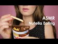 ASMR Crispy Eating Sounds Wet Mouth Sounds Nutella Eating