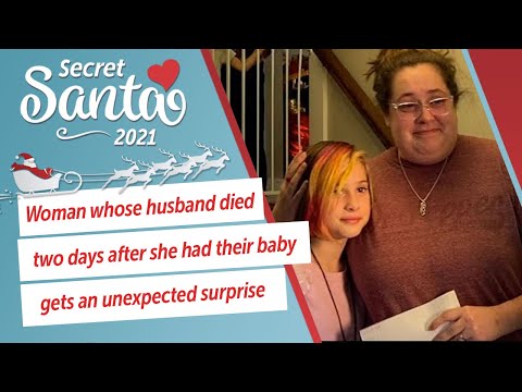 Woman whose husband died two days after she had their baby is given surprise from Secret Santa