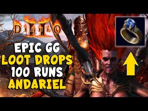 EPIC GG 100 Andariel Runs Loot Drops 300% MF in Diablo 2 Resurrected / D2R