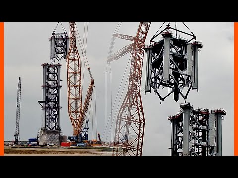 Tower Module 4 Stacked! | SpaceX Boca Chica