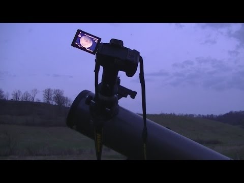 Anschluss einer Nikon DSLR-Kamera an ein Teleskop