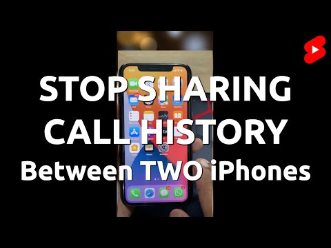 How to STOP SHARING CALL HISTORY Between TWO iPhones? #Shorts