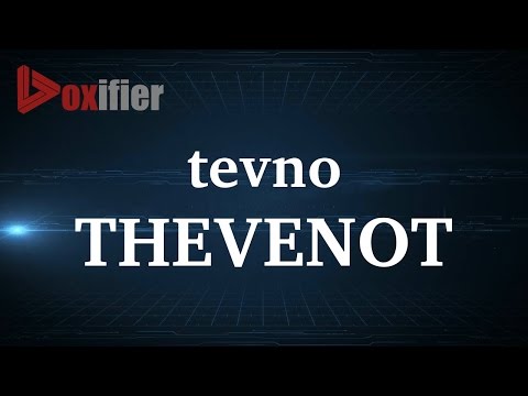 How to Pronunce Thevenot in French - Voxifier.com