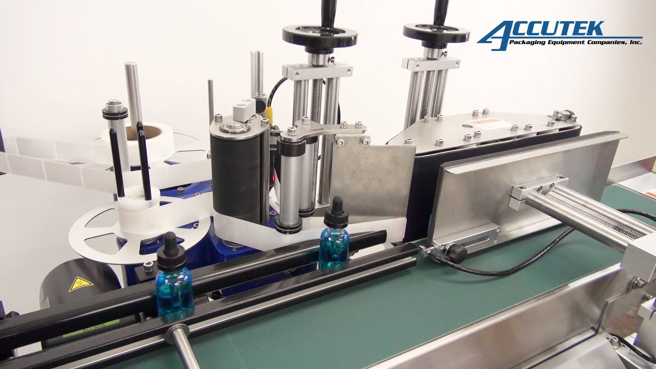 Automatic Pressure Sensitive Table Top Labeler - SPS 104 - Accutek Packaging Equipment Companies