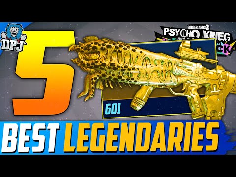 Borderlands 3 - Top 5 BEST & MOST OP LEGENDARIES DLC4 Psycho Krieg & the Fantastic Fustercluck