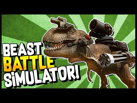 Beast Battle Simulator - T-REX WITH LASER & FLAMETHROWER! New Battle Simulator Gameplay