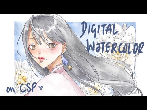 how i digitally watercolor ୨♡୧ clip studio paint for beginners