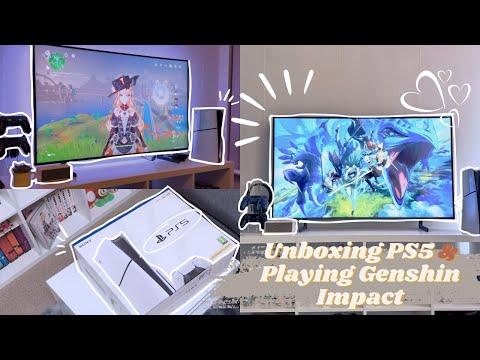 PS5🎮 Unboxing in 2024, Setup and a little Genshin 💫