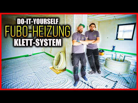 DIY Fußbodenheizung verlegen - Dämmung, Klettplatte & Rohr selber verlegen! | Home Build Solution