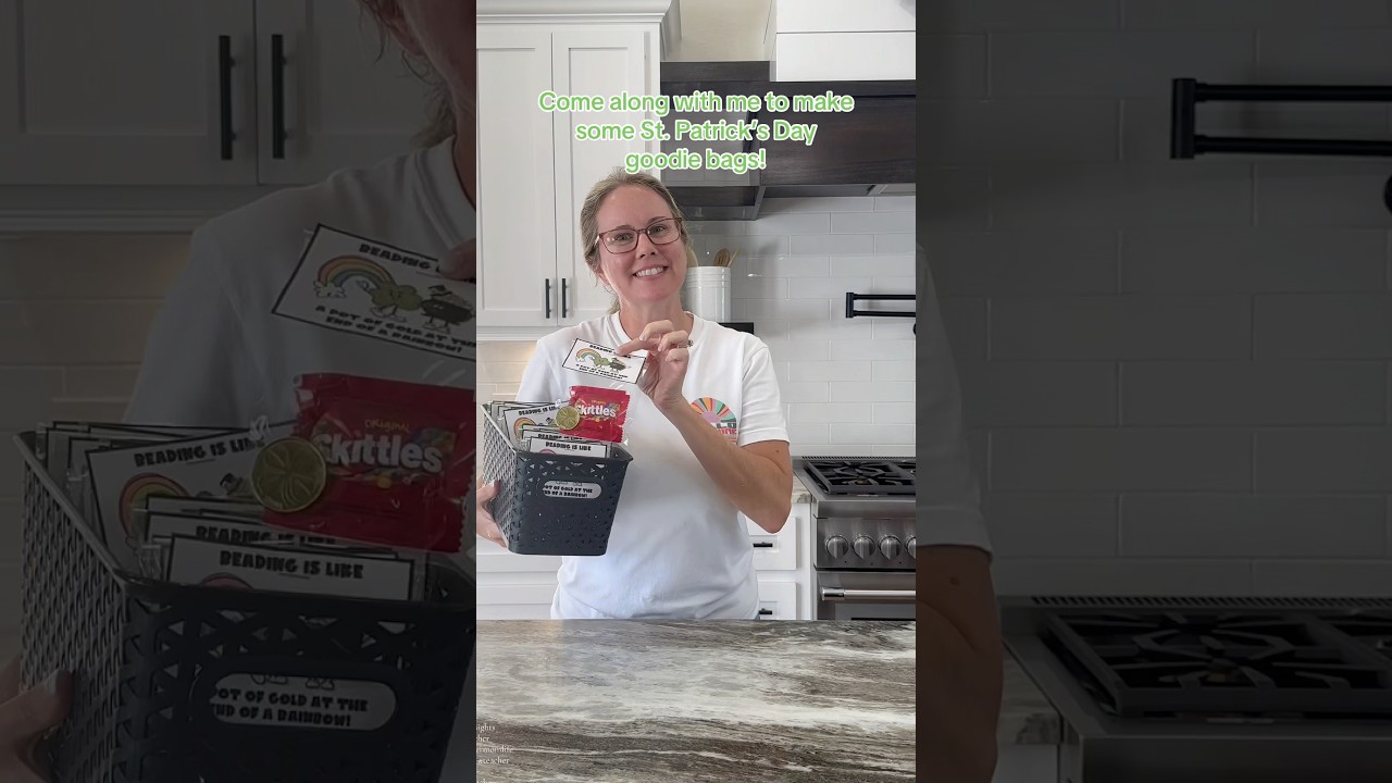 Come along with me to make some St. Patrick’s Day goodie bags! #stpatricksday #teacherlife