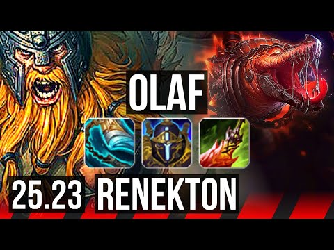 OLAF vs RENEKTON (TOP) | 6 solo kills | NA Master | 25.23