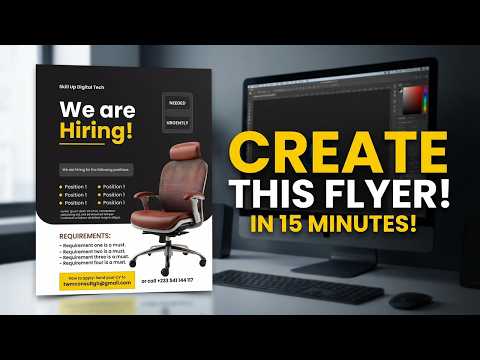 Photoshop Tutorial | Recruitment Flyer Design in 15 Minutes