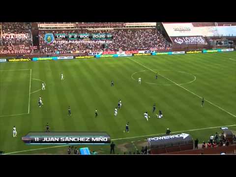 Gol de Sánchez Miño. Lanús 2 - Boca 2. Fecha 18. Torneo Inicial 2013. Fútbol Para Todos