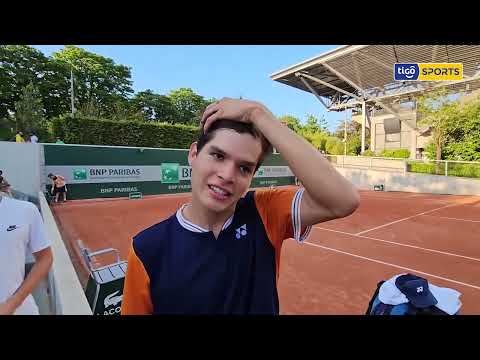 🇧🇴 Juan Carlos Prado firme en el Roland Garros Junior 👏🏻, comenzó con victoria.