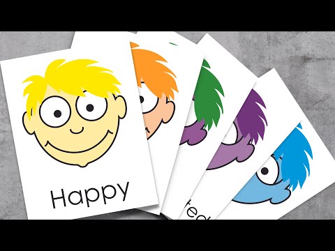 Printable emotions flash cards for Autism, additional needs and early childhood.