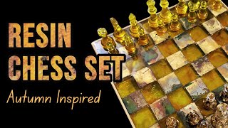 Unleash Your Creativity with an Autumn Resin Chessboard!