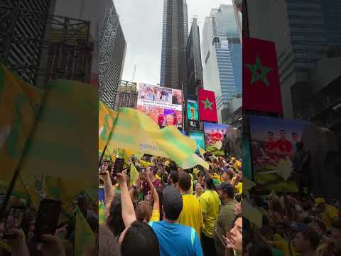 NOVA IORQUE É BRASILEIRA, OK? QUE FESTA DA TORCIDA DO BRASIL! 👀🇧🇷