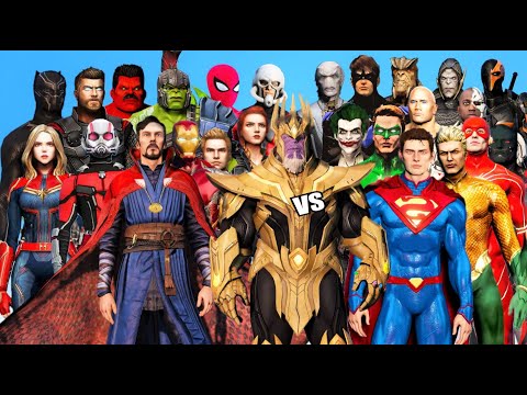 THE AVENGERS MARVEL COMICS UNITED vs JUSTICE LEAGUE and SUPERVILLAINS (Series Episode 1)