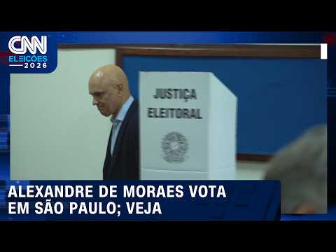 Ministro Alexandre de Moraes vota em São Paulo; veja momento | CNN ELEIÇÕES