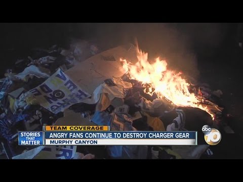Angry fans continue to destroy Chargers gear