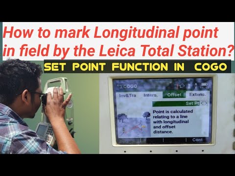 How to mark Longitudinal point in field by the Leica Total Station? | Set Point function (COGO)