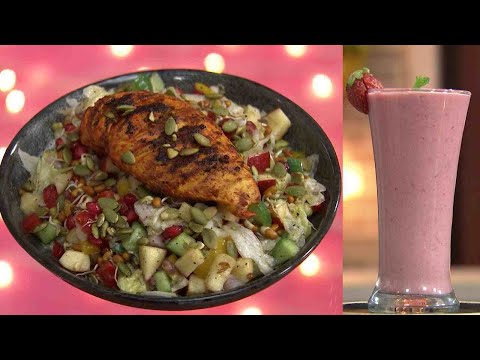 #RuchiVismayam l EP - 12 Sprouted Gram Chicken Salad & Berry Smoothie | Mazhavil Manorama