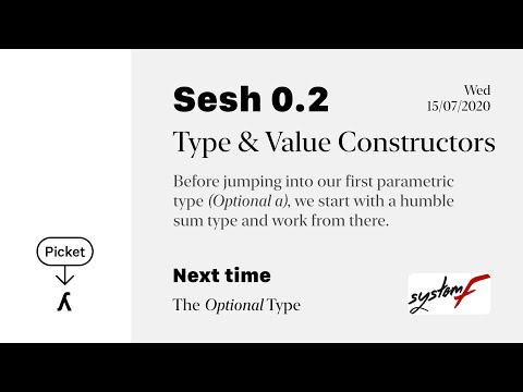 Haskell Type & Value Constructors | Sesh 0.2