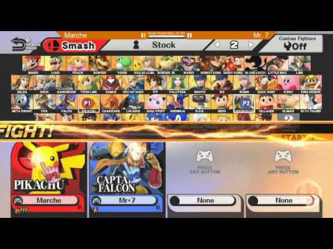 Game EVO 2nd Qualifier SSB4: Marche (Pikachu) vs Mr.7 (C Falcon, ZSS) - WR1
