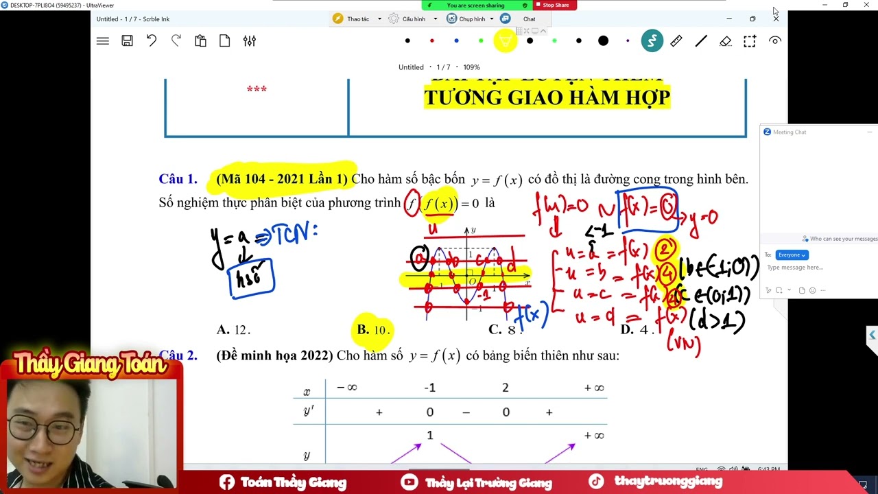 BÀI TẬP ÔN TẬP THÊM TƯƠNG GIAO HÀM HỢP