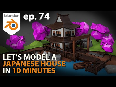 Let's model an OLD JAPANESE HOUSE in 10 Minutes - ep 74 - Blender 2.92
