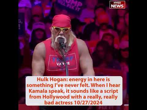 Hulk Hogan rips shirt off: I don't see any stinkin Nazis here, whatcha gonna do? Kamala bad actress