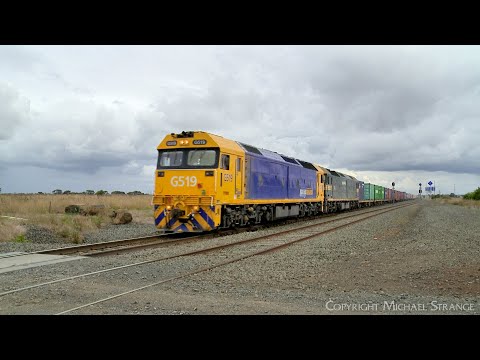 G519 & G523 Leading 7902V Mildura Container Train (4/5/2022) - PoathTV Australian Railways Vlogs