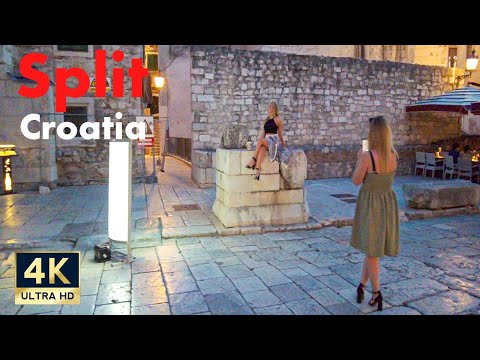 Split Croatia 🇭🇷 4K Old Town Evening Walking Tour 2022