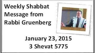 preview picture of video 'Announcement and Weekly Messge from Rabbi Gruenberg 1-23-15'