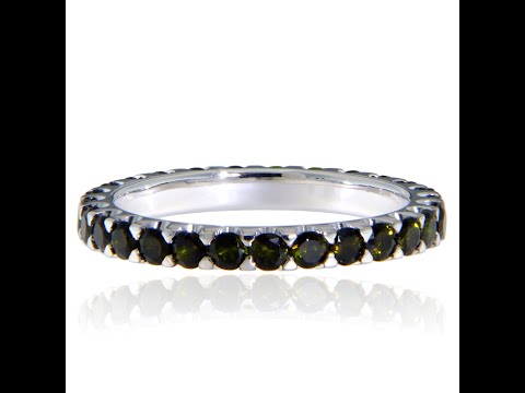 Inel Eternity Aur Alb 14k Turmalina Verde Naturala - Stralucire Eterna