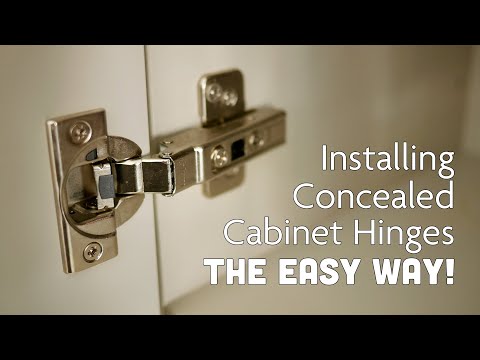 Installing Concealed Cabinet Door Hinges & Handles {The Easy Way!}