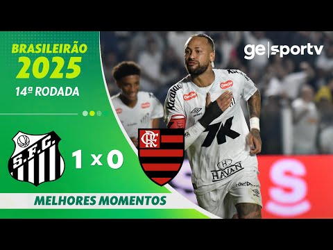 Gols e lances de Santos x Flamengo