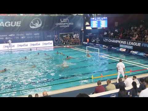 Great goal from Dusan Mandic for 4:4 in semifinal of LEN Champions League, Novi Beograd vs Brescia