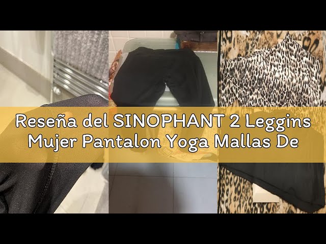 Vídeo relacionado con SINOPHANT Pantalón de Yoga Legging Deportivo para Mujer de Tiro Alto Opaco con 2 Bolsillos Negro M