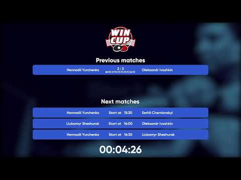 14:30 Hennadii Yurchenko 2-3 Oleksandr Ivashkin West 3 WIN CUP 08.11.2022 | TABLE TENNIS WINCUP